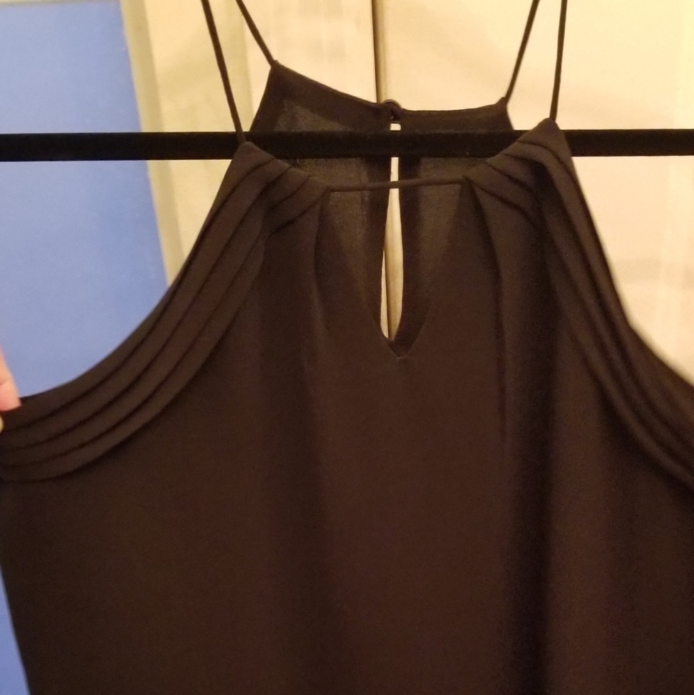Black sleeveless top